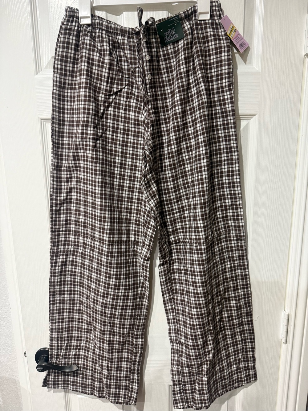 wild fable Brown and White Plaid Lounge Pants